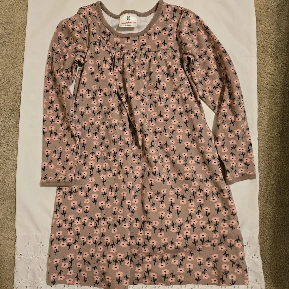 Hanna Andersson Day Play Printed Dress Pebble Floral Size 120